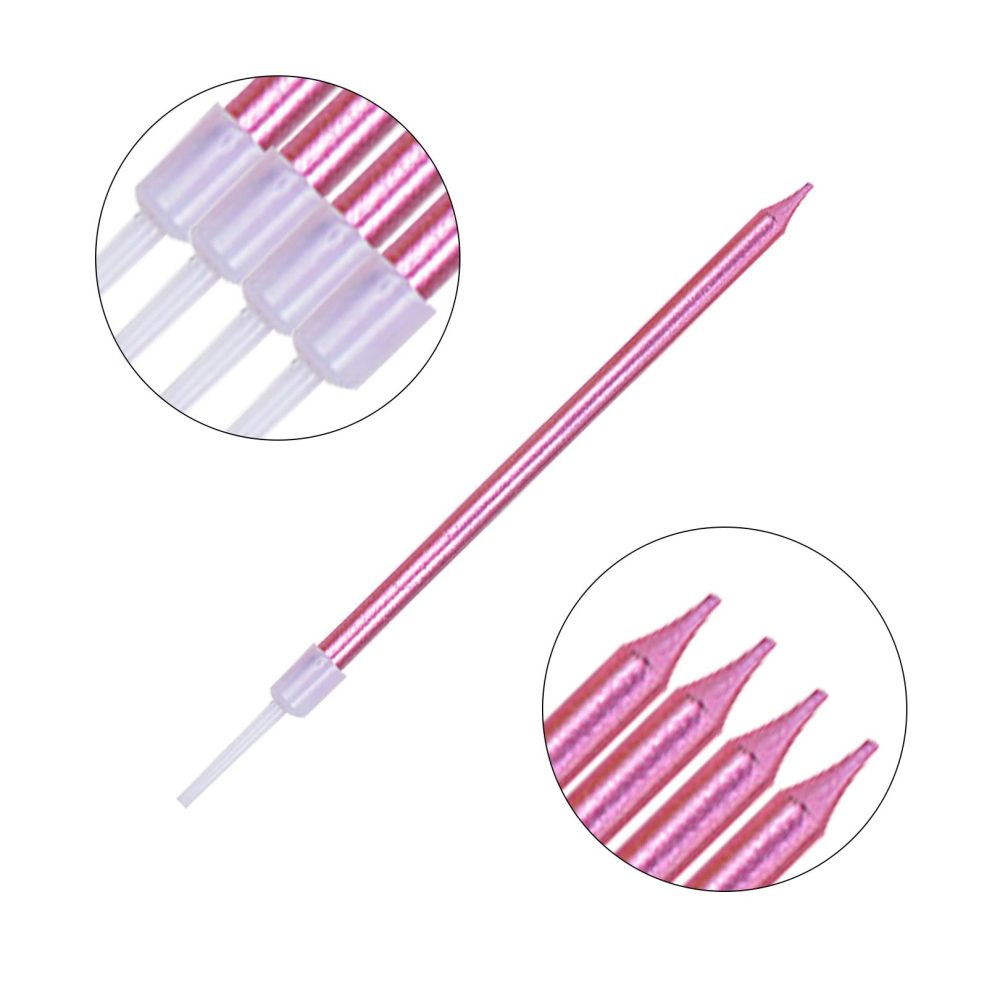 12pcs Birthday Candles,Metallic Birthday Cake Candles in Holders,5.1 inch Long Thin Cupcake Candles Topper for Birthday Wedding Baby Shower Party Decoration(Rose Gold) - Image 6