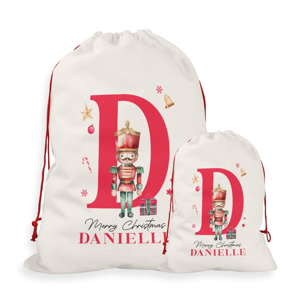 Personalised Christmas Sack | Add Any Name, Select a Design | Custom Christmas Stocking l Custom Christmas Sack For Kids, Children's, Personalised Santa Sack, Christmas Sack (Knutcracker) - Image 2