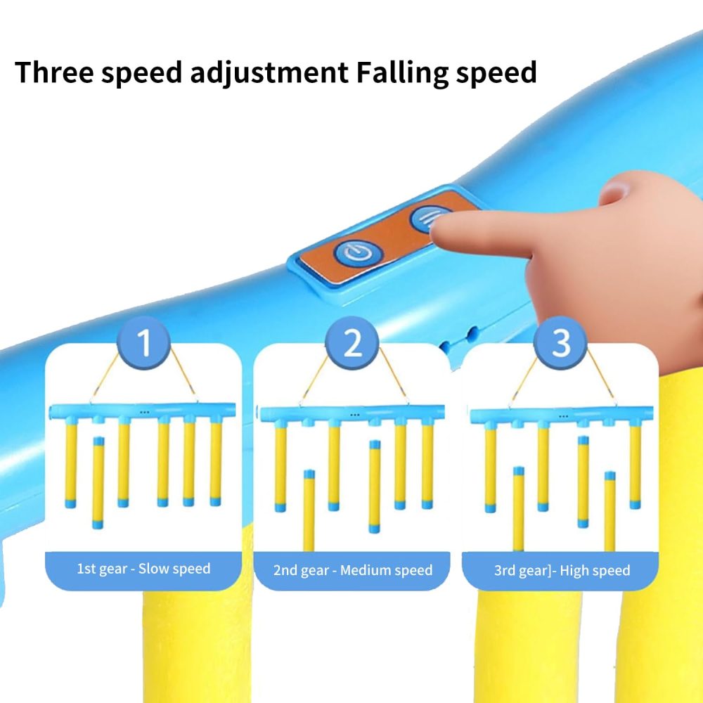 Catching Sticks Games,Falling Sticks Catching Game,Drop It Catch It Win It Reaction Game,3 Dropping Speeds Quick Reactions Training Toy,Hand-Eye Coordination Gift For Kids Adults Christmas (Blue) - Image 3