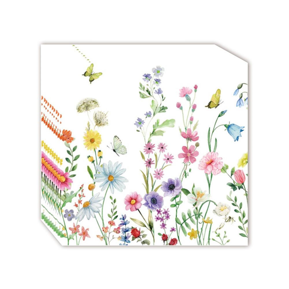 Floral Napkins Disposable Party Napkins, 40Pcs Flower Napkins Afternoon Tea Decorations, Butterfly Flowers Serviettes Napkins for Birthday Baby Shower Wedding Garden