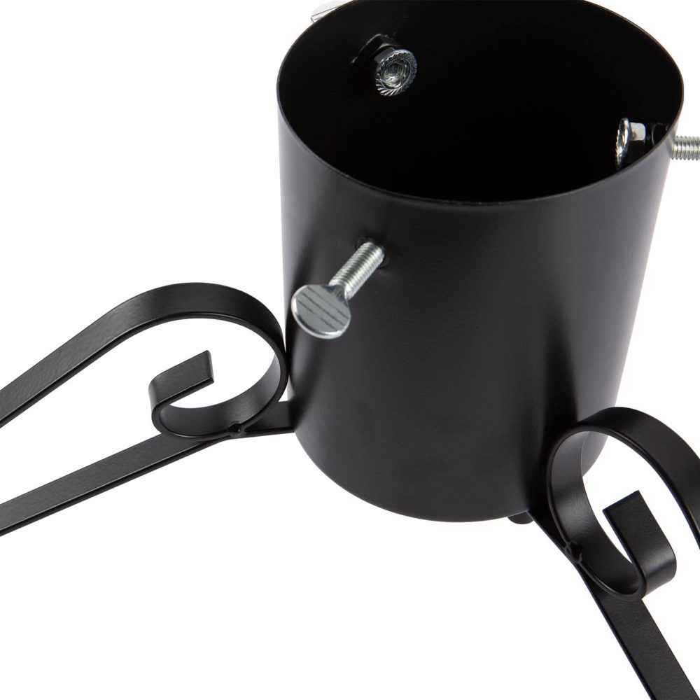 Harbour Housewares Scroll Christmas Tree Stand - Black - Small Metal Live Christmas Tree Decor Adjustable Xmas Tree Holder Base with Water Holder & Adjustable Trunk Support - Image 6