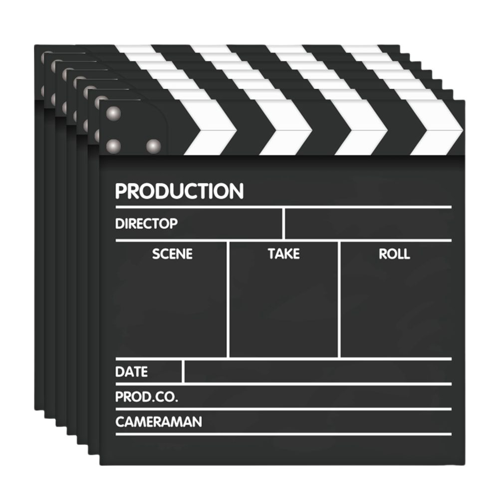 20pcs Movie Night Napkins Serviettes,Cinema Party Decorations Hollywood Movie Party Paper Napkin Movie Theater Tissue Dinner Napkins Black for Birthday Red Carpet Movie Themed Party Supplies
