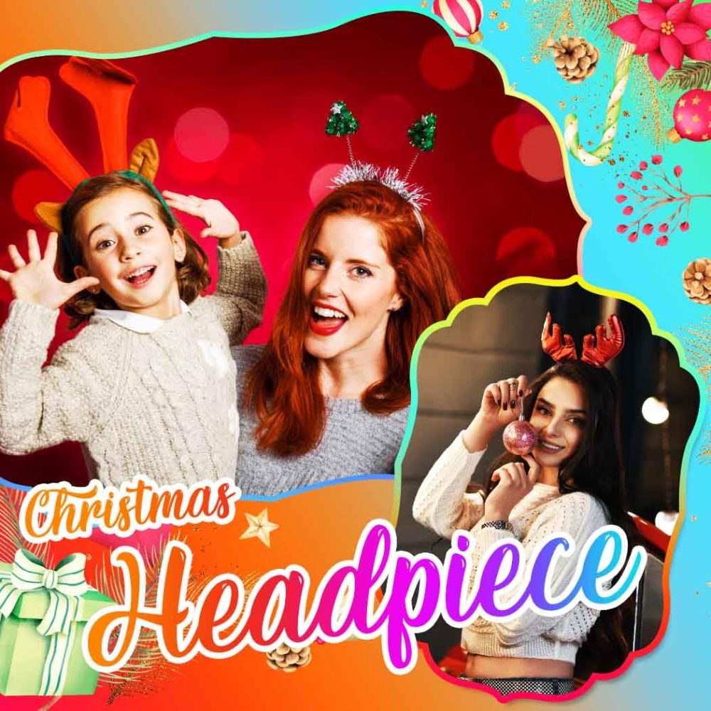 Unicra Christmas Headband Flower Antlers Headband Headwear Elk Deer Animal Horns Hair Piece Headdress Halloween Hair Accessories for Women and Girls (10) - Image 2