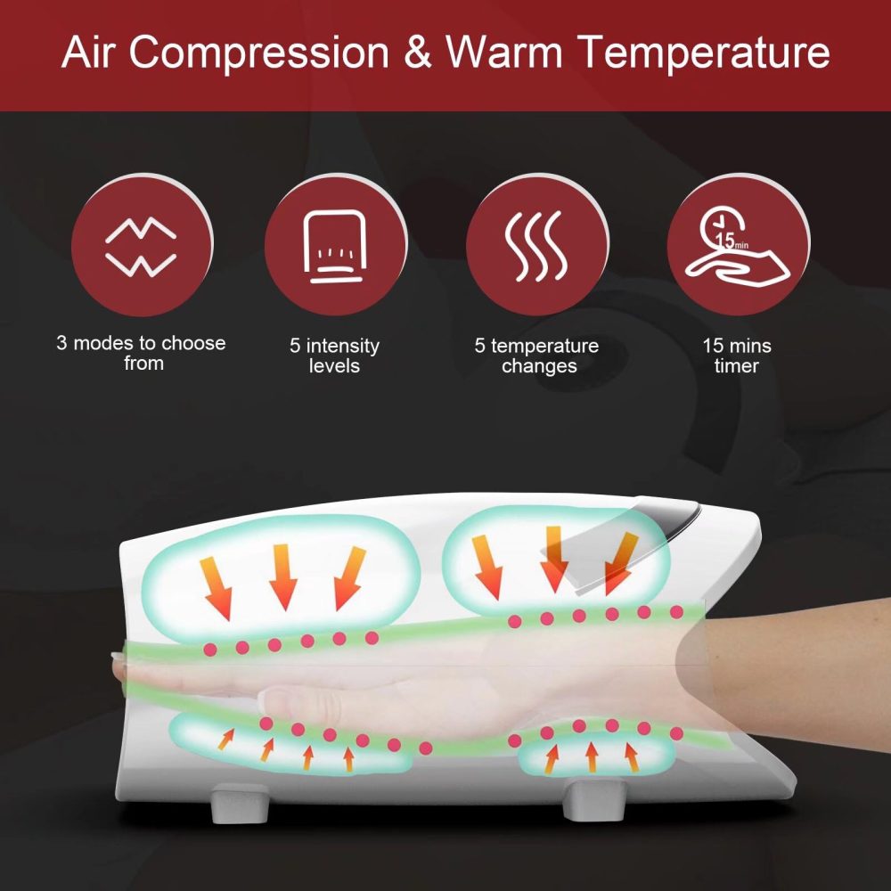 Birthday Gifts for Women-Hand Massager with Compression & Heating -Grandma Christmas Gifts for Women Her,Gifts for Her/Him/Boyfriend/Mom,Mens Gifts(White) - Image 5
