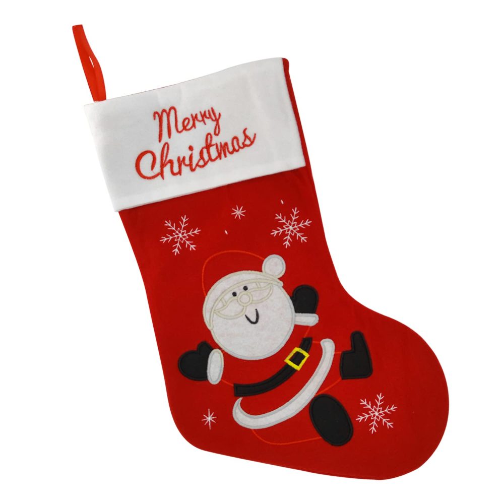 ALLY-MAGIC Christmas Stockings Large Xmas Stockings Christmas Ornament Candy Pouch Bag for Holiday Party Xmas Tree Decoration Y4-SDLPW (Santa Claus)