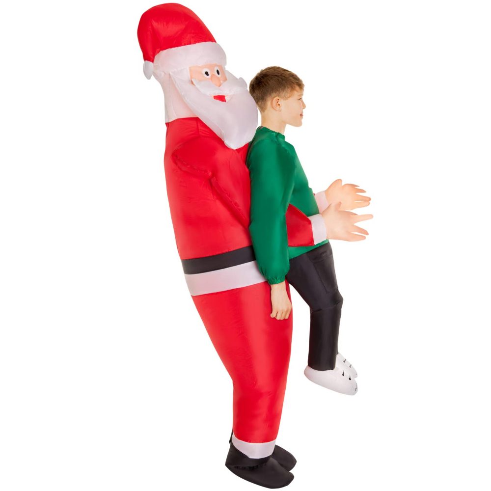 Morph Santa Inflatable Costume Kids, Santa Blow Up Costume, Santa Carrying Costume, Funny Inflatable Christmas Costume Kids One Size - Image 8