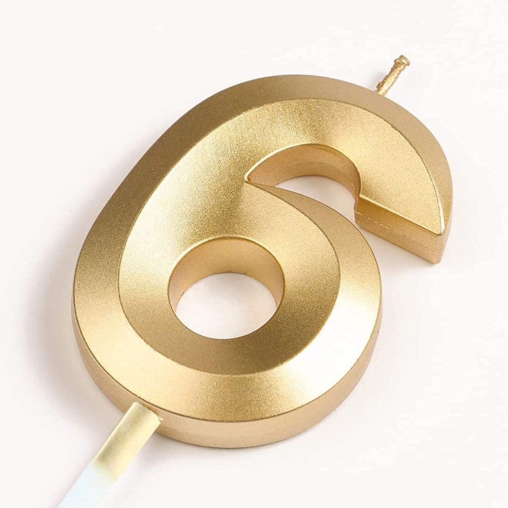 Birthday Number Candles 3D Shape Birthday Cake Candles Gold Glitter Birthday Candles Decorative Decoration for Birthday Anniversary Wedding Party Graduation Party - Image 6