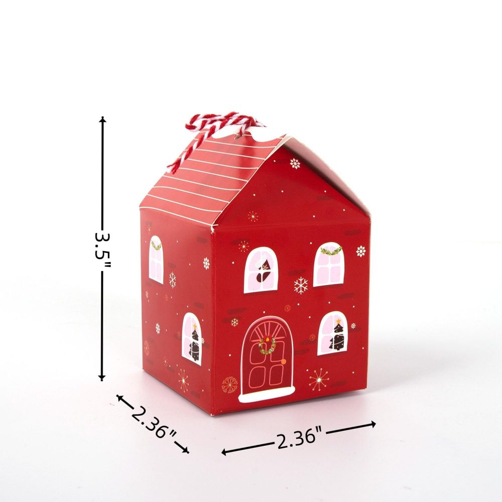 24 Pcs DIY Christmas Advent Calendar Boxes to Fill,Empty Advent Calendar Houses Boxes,Countdown Advent Calendars Gift Boxes for Kids,Boxes for Treats and Candys - Image 3