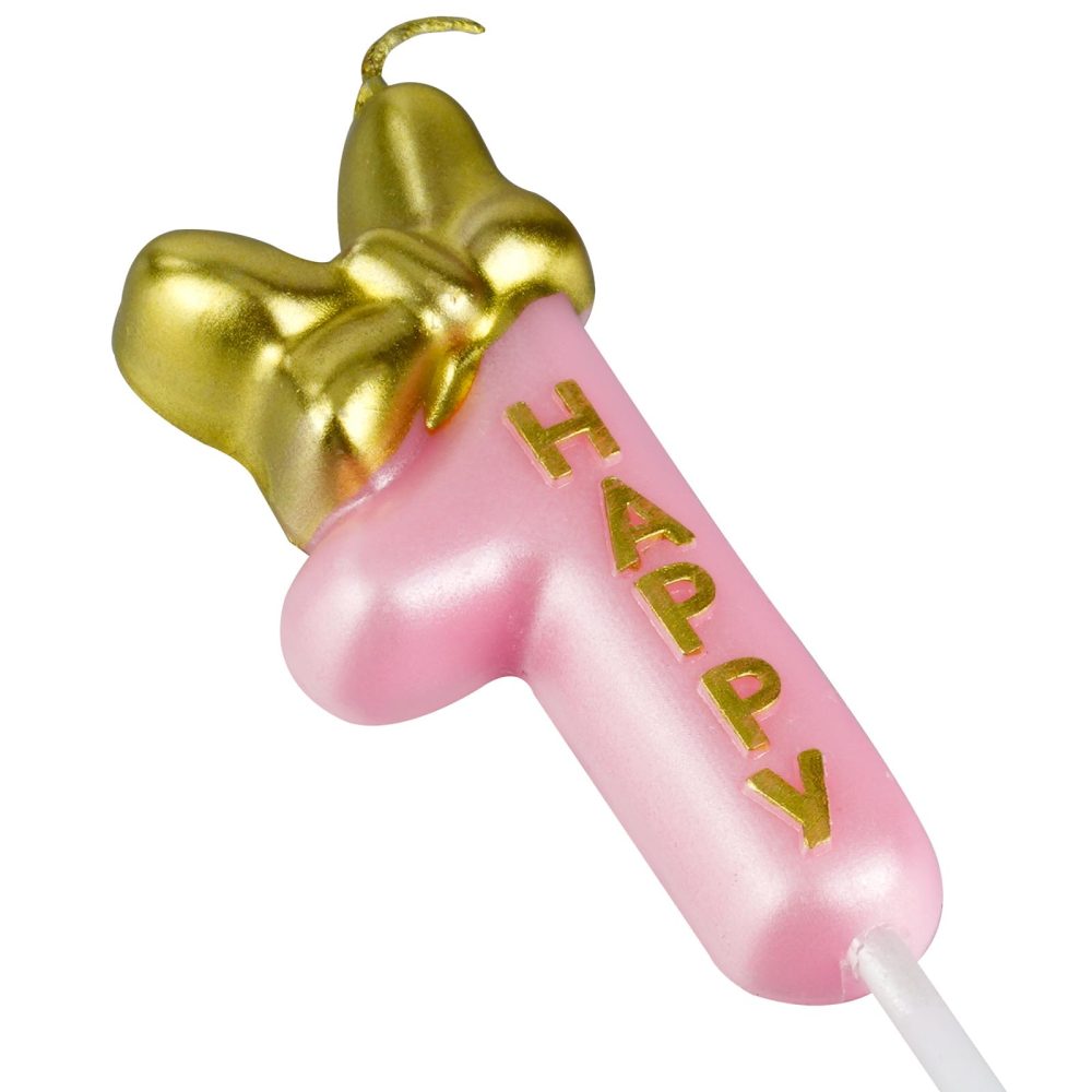 AOMIG Birthday Number Candle, 2.36 Inch Pink Number Candles, 3D Number Birthday Candles for Cake, Cake Bowknot Candles for Birthday Wedding Anniversary Celebrations Festival Party Supplies - Image 2