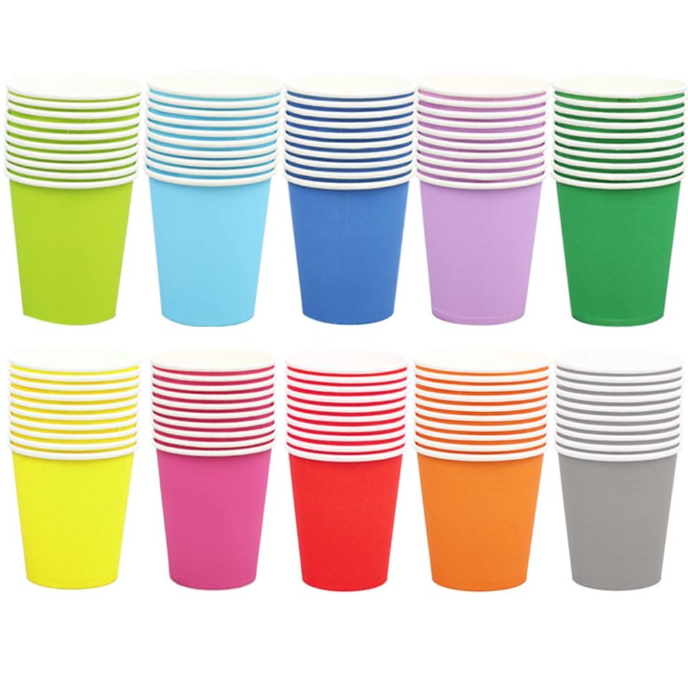 Solafas 60 PCS Paper Cups Disposable Party Cups Drinking Cups for Picnic,Weddings,Birthday Party
