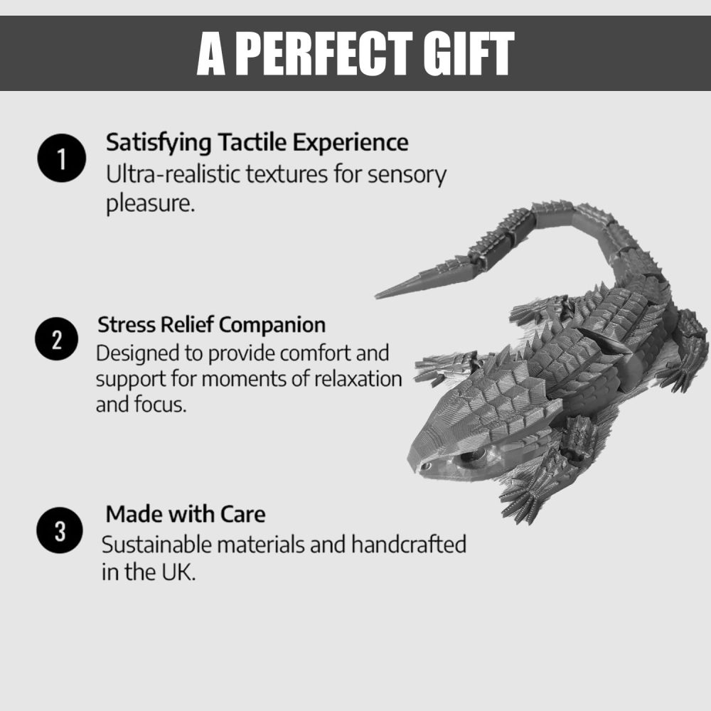 RJW Design Store – Large Reptile Colour Changing Fidget Toys, Bearded Dragon Fidget Pet – Colour-Changing Fidget Toy Set Stress Relief Lizard – Calming Gift Idea for Imagination, Play & Entertainment - Image 3