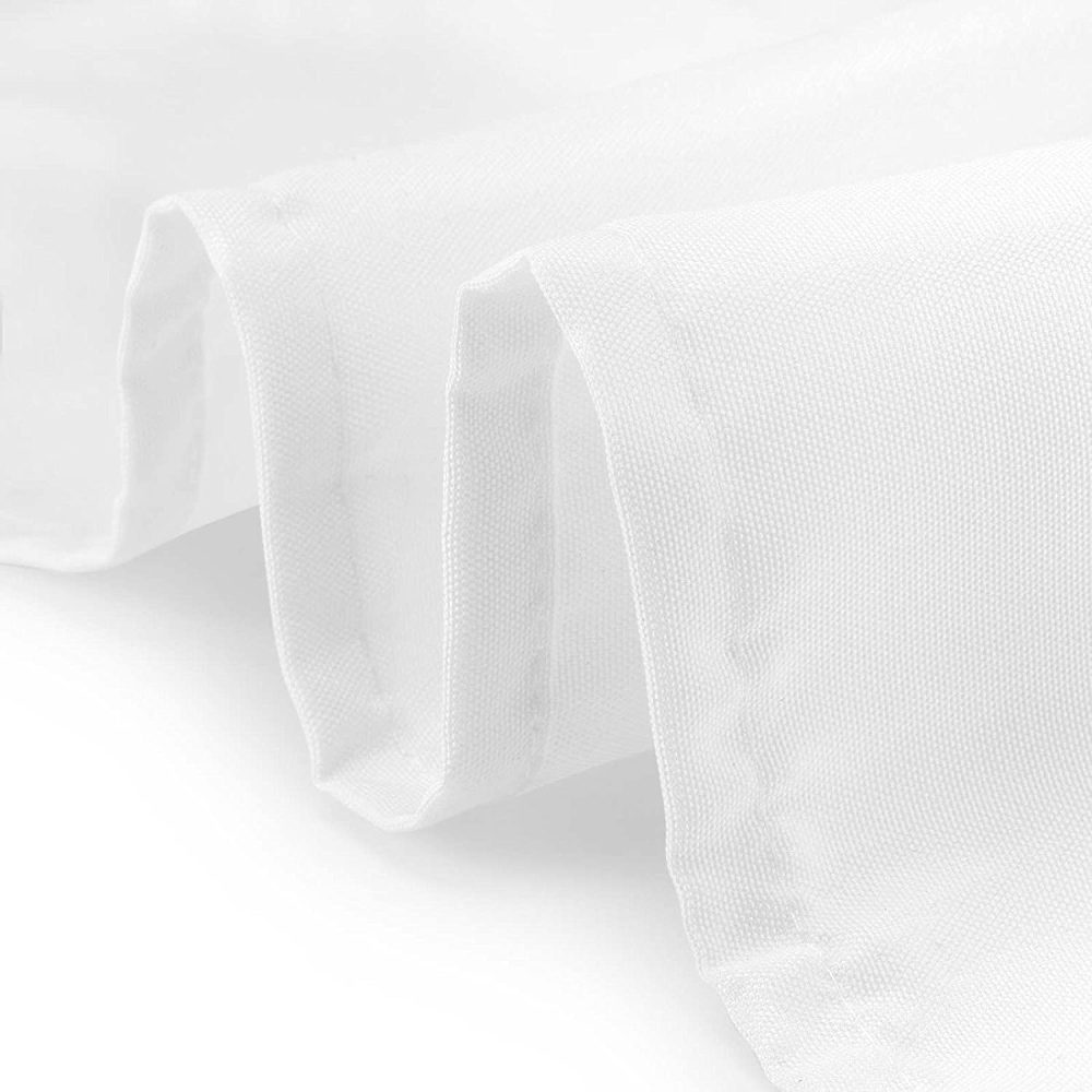 WedDecor White Square Tablecloth 90 x 90 inch Polyester Linen Fabric Table Cover Washable for Indoor Outdoor Dinner, Kitchen Dining, Weddings, Birthday, Anniversary Party Events, Pack of 1 - Image 8