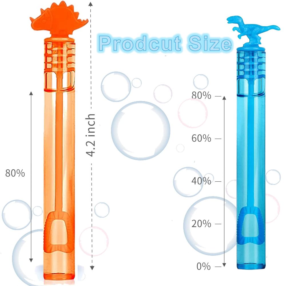 Bubbles for Kids, Party Bag Fillers for Kids, 20 pcs Bubble Wands Mini 6 Colors Ramdom Dinosaurs Bubbles Kids Party Bag Fillers, for Kids Party Favours, Summer Toy Party, Bath Toys so - Image 5