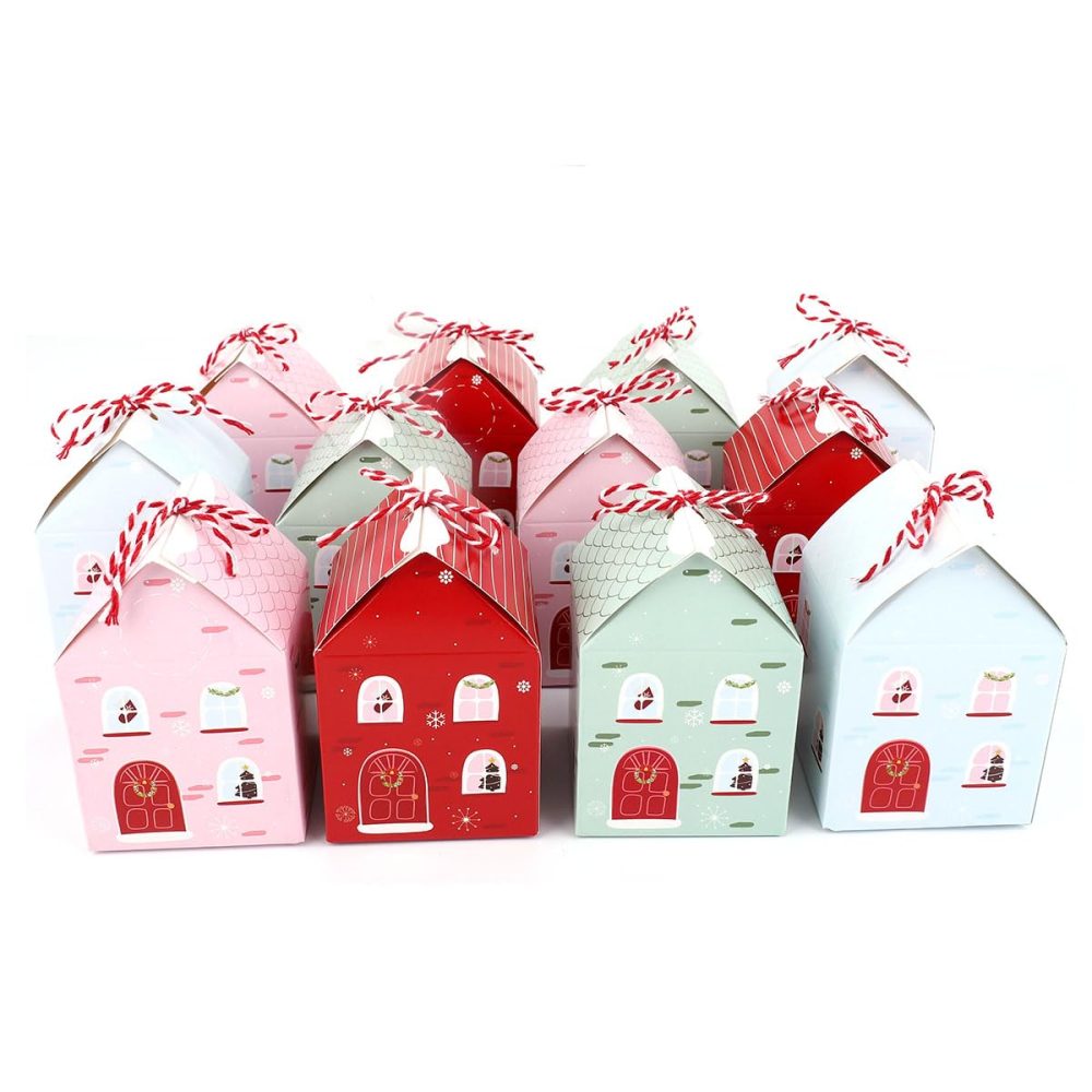 24 Pcs DIY Christmas Advent Calendar Boxes to Fill,Empty Advent Calendar Houses Boxes,Countdown Advent Calendars Gift Boxes for Kids,Boxes for Treats and Candys - Image 7