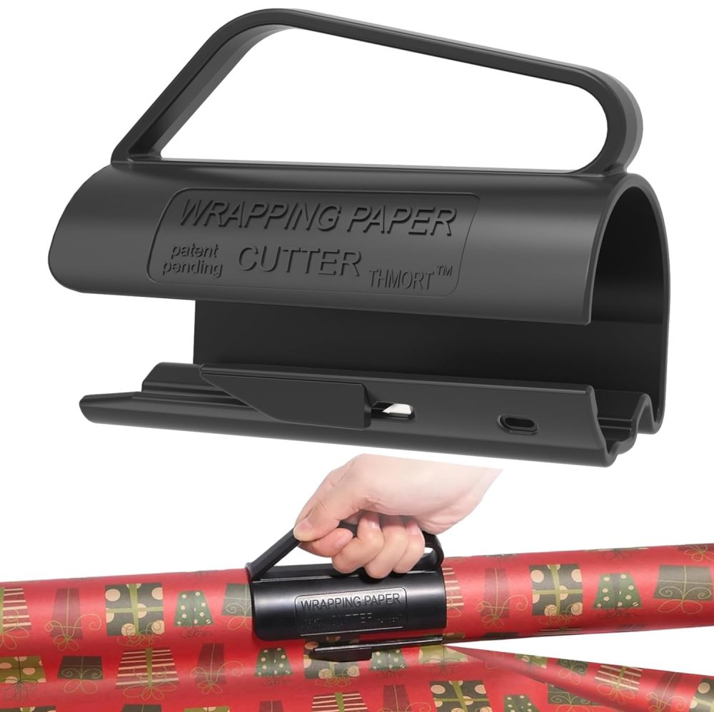 SEKESOER Wrapping Paper Cutter, Wrapping Paper Cutter for Rolls, Wrap Slice for Rolls, Wrapping Paper Cutter, Wrapping Paper Dispenser, Wrapping Paper Cutter