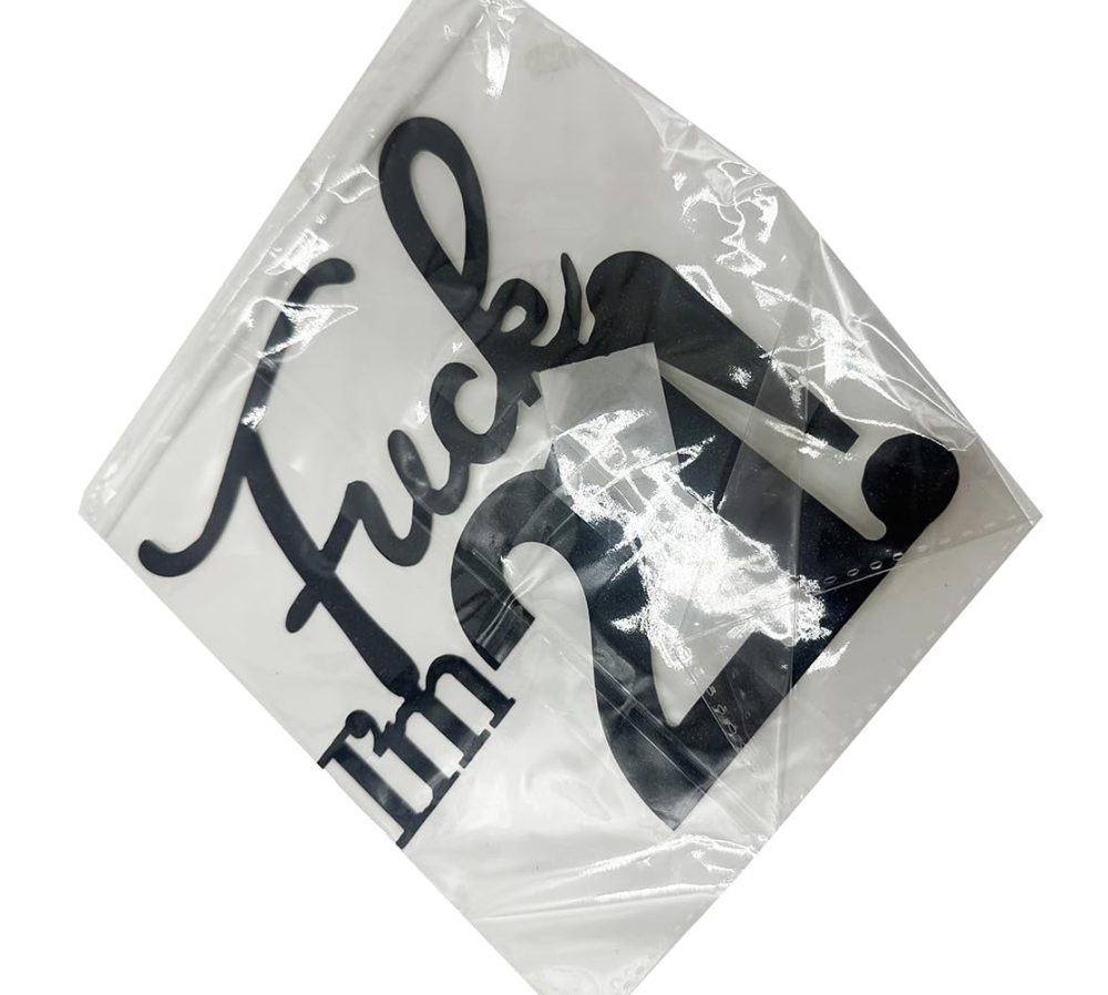 Fxxk I'm 21 ! Birthday Cake Toppers-Black Glitter, Twenty-one Cake Topper, 21 cake topper, 21th birthday decorations, 21th Birthday Cake Topper, 21 Decorations for Cake, 21 Birthday Decorations - Image 2