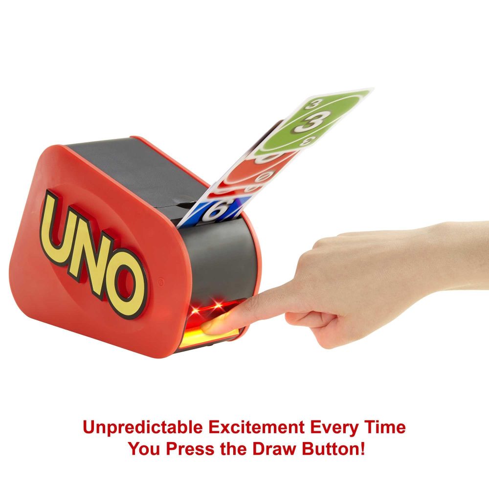 UNO Extreme Card Game Featuring Random-Action Launcher with Lights & Sounds & 112 Cards, Kid, Teen & Adult Game Night Gift Ages 7 Years & Older, GXY75 - Image 5