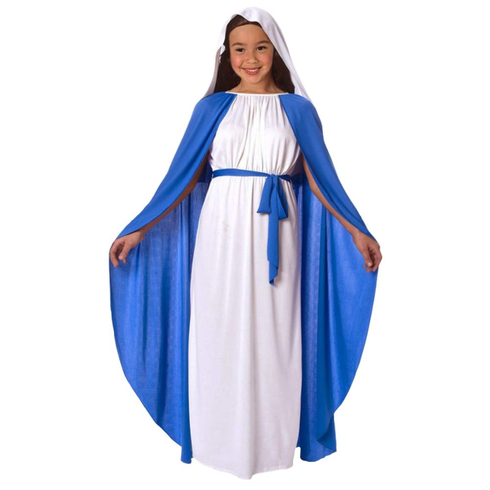Morph Girls Virgin Mary Fancy Dress Costume, Christmas Fancy Dress Costume for Girls Available in Medium