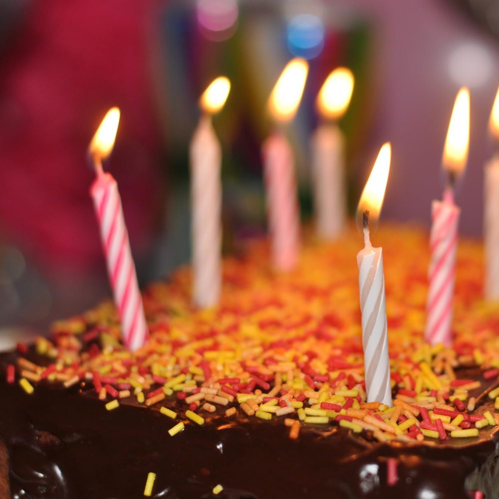 50 Decorative Birthday Cake Celebration Candles Set with Easy to Use Holders, Angel Flames, Assorted Striped Spiral Multi Coloured Birthday Party Candles - Image 7