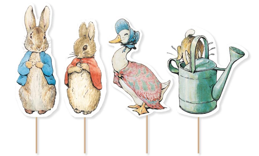 Anniversary House J001 Peter Rabbit Classic Characters Cupcake Toppers, Paper & 20 Pieces Beatrix Potter Peter Rabbit Treat Bags, BOPP Cellophane Bags, 12.5 x 28.5cm, Including Twist Ties, M569 - Image 7