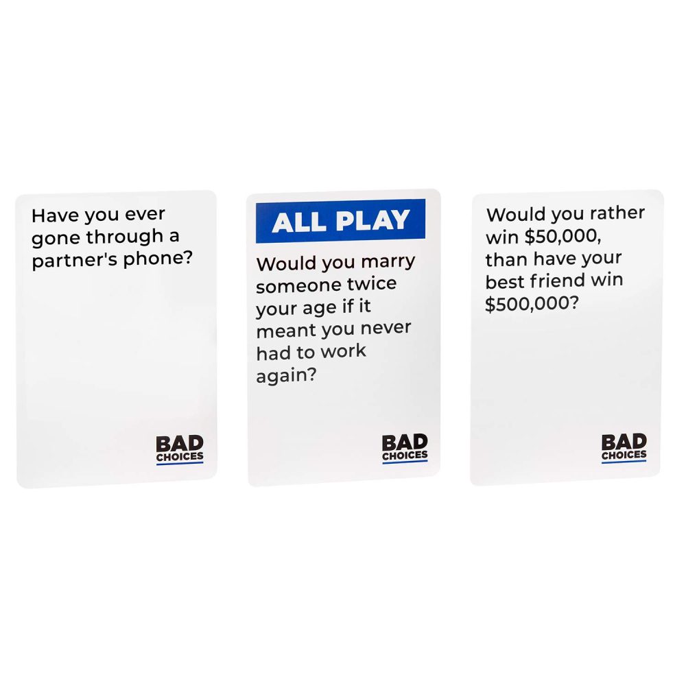 BAD CHOICES Party Game - The Have You Ever? Game - Hilarious Adult Card Game for Fun Parties and Board Games Night with your Group - Image 5