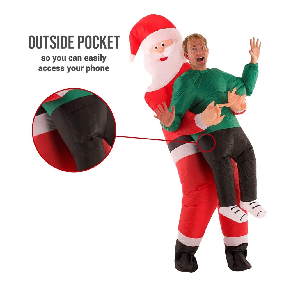 Morph Inflatable Santa Costume Adult, Blow Up Santa Costume, Santa Outfit for Men, Inflatable Christmas Costume Adult One Size - Image 3