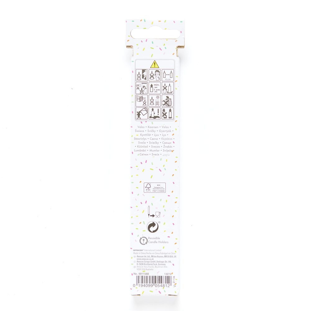 Amscan 9911568 Tall Candle Metallic Gold - 10 Pack - Image 2