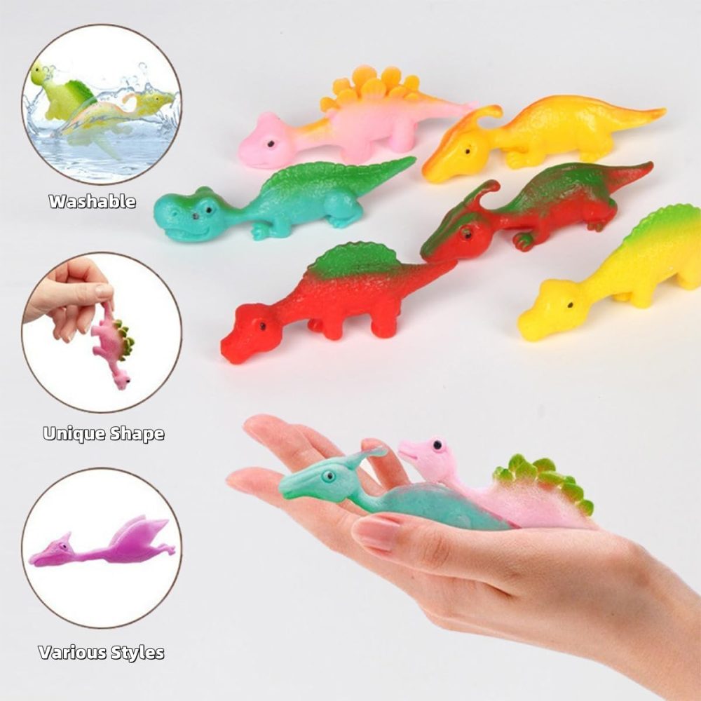 Slingshot Dinosaur Finger Toys Sticky, Dinosaur Finger Slingshot for Kids, Interesting Sling Shot Dinosaur Finger Toys, Squishy Stretchy Dinosaur Toys (10 PCS) - Image 6