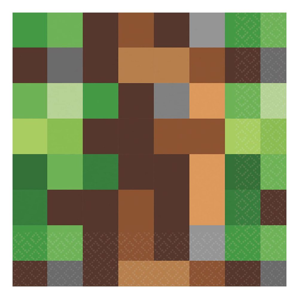 Amscan 511778-66 - TNT Pixel Gamers Kids Birthday Party Luncheon Napkins - 16 Pack