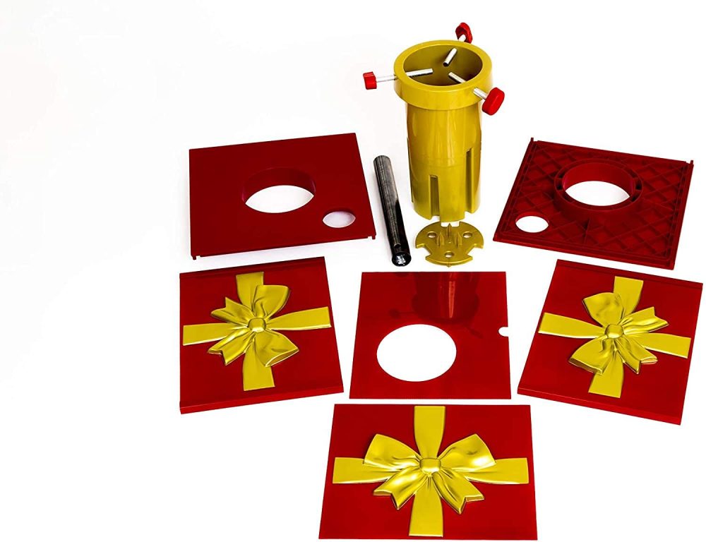 All About Christmas Exclusive Christmas Tree Stand Suitable for both Real Christmas Trees & Artificial Christmas Trees - Tree Stand Including 5 Litre water Reservoir for Real Trees - White - Image 2