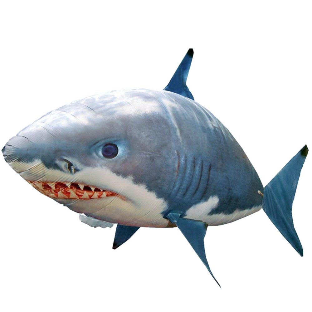 Remote Control Flying Shark Toys RC Inflatable Balloon Shark Clownfish Decoration Anti-Gravity Indoor Toy for Home, Family, Birthday Party,Christmas,Halloween (Blue Shark) - Image 9