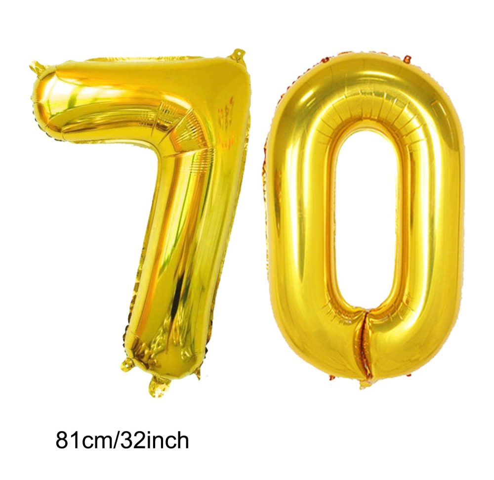 ZERODECO 70th Birthday Decorations, Black Gold Happy Birthday Balloons Number 70 Star Foil Balloons Birthday Confetti Triangular Garland Star-shaped Banner Hanging Swirls for Birthday Party Supplies - Image 7
