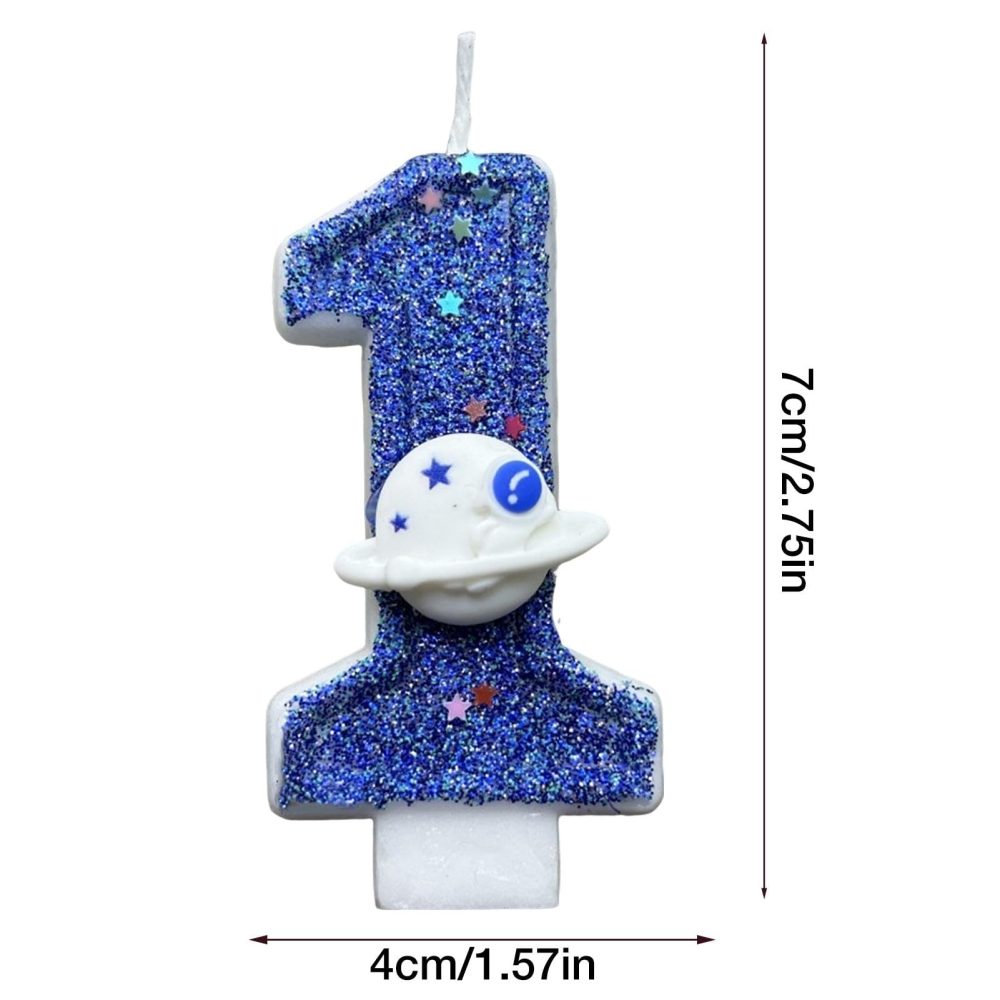Birthday Candles for Cake - Space Theme Birthday Cake Number Candles | Party Supplies Cake Decoration, Novelty Cake Topper Decorative Candles for Friends Family - Image 7