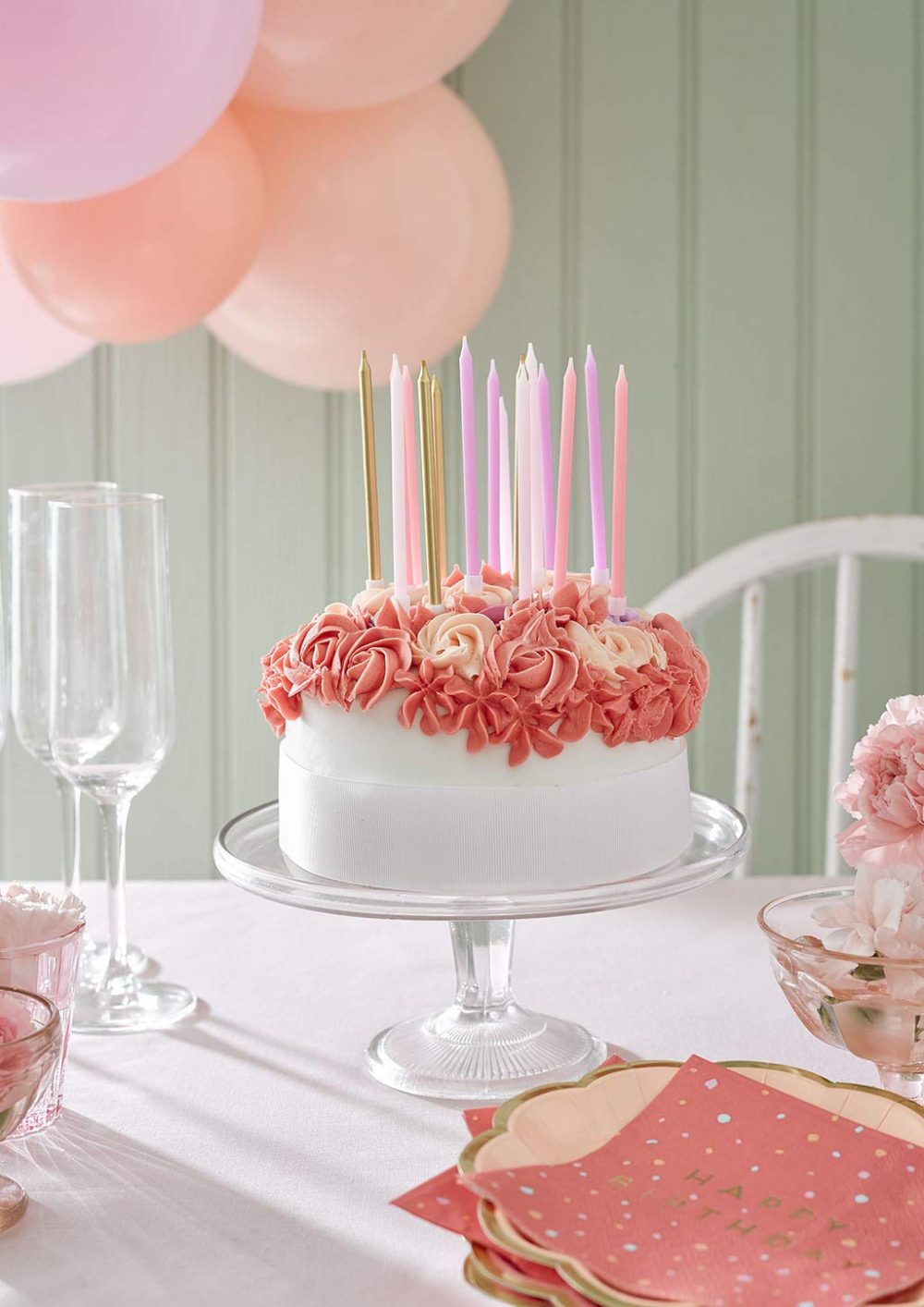 Talking Tables Pack of 12-Size 18cm Pretty Pink Paper Plates with Gold Foil Trim Ideal for Birthday or Afternoon Tea Party, PKPLATES, Pinkplates - Image 2