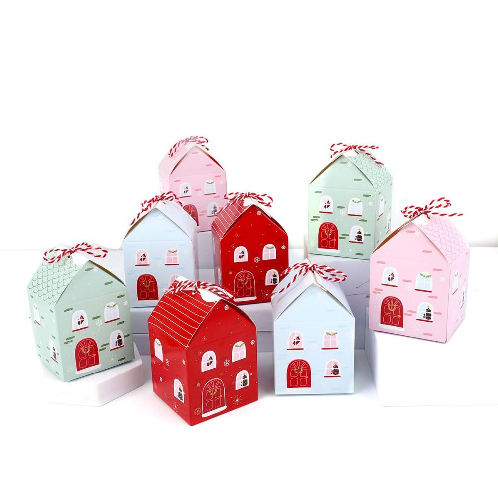 24 Pcs DIY Christmas Advent Calendar Boxes to Fill,Empty Advent Calendar Houses Boxes,Countdown Advent Calendars Gift Boxes for Kids,Boxes for Treats and Candys - Image 9