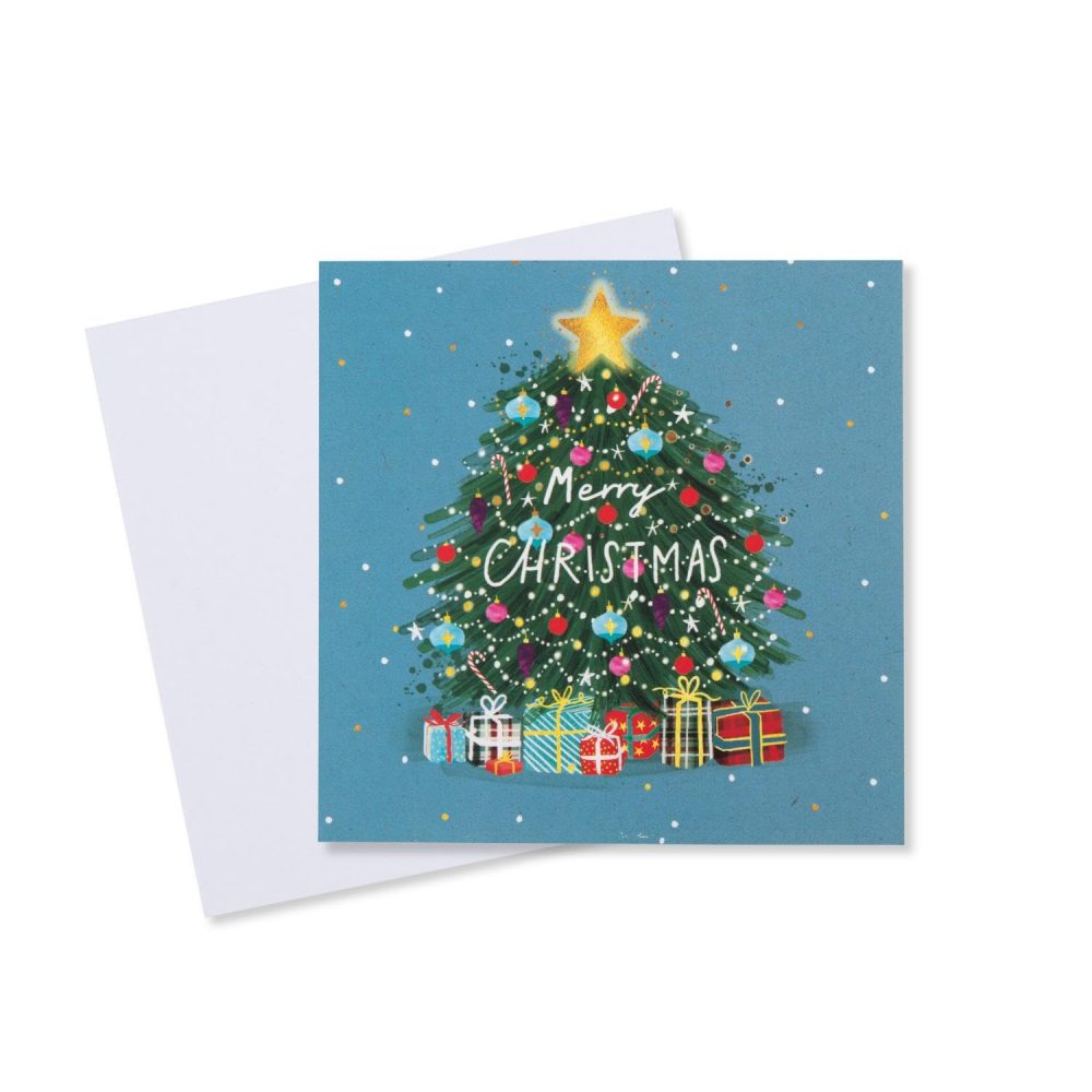 Macmillan Christmas Tree Charity Christmas Cards – Pack of 20 Luxury and Eco-Friendly Christmas Cards. Boxed Multipack of 4 Seasonal Christmas Designs. 127x127mm Card Size. - Image 6