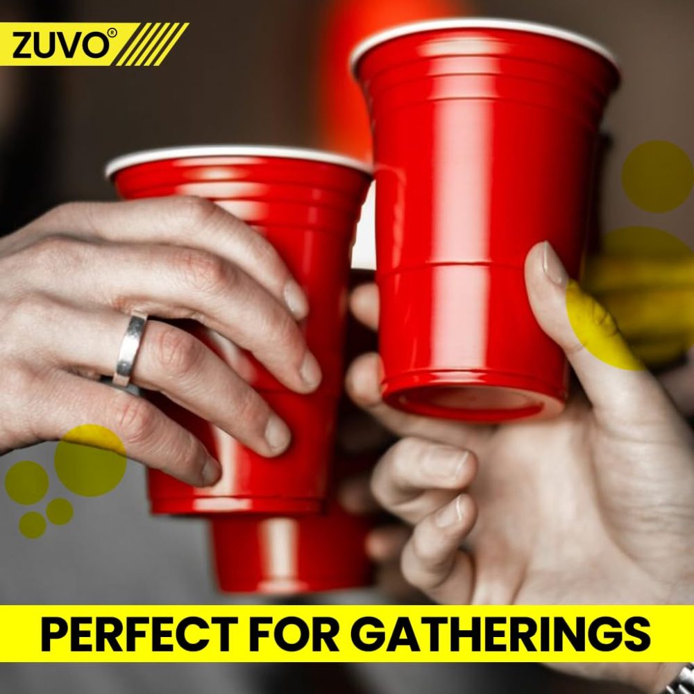 Red Cups for Party - 16 OZ - Pack of 50 Disposable Cups - Perfect for Any Occasion - Red Party Cups - Image 2