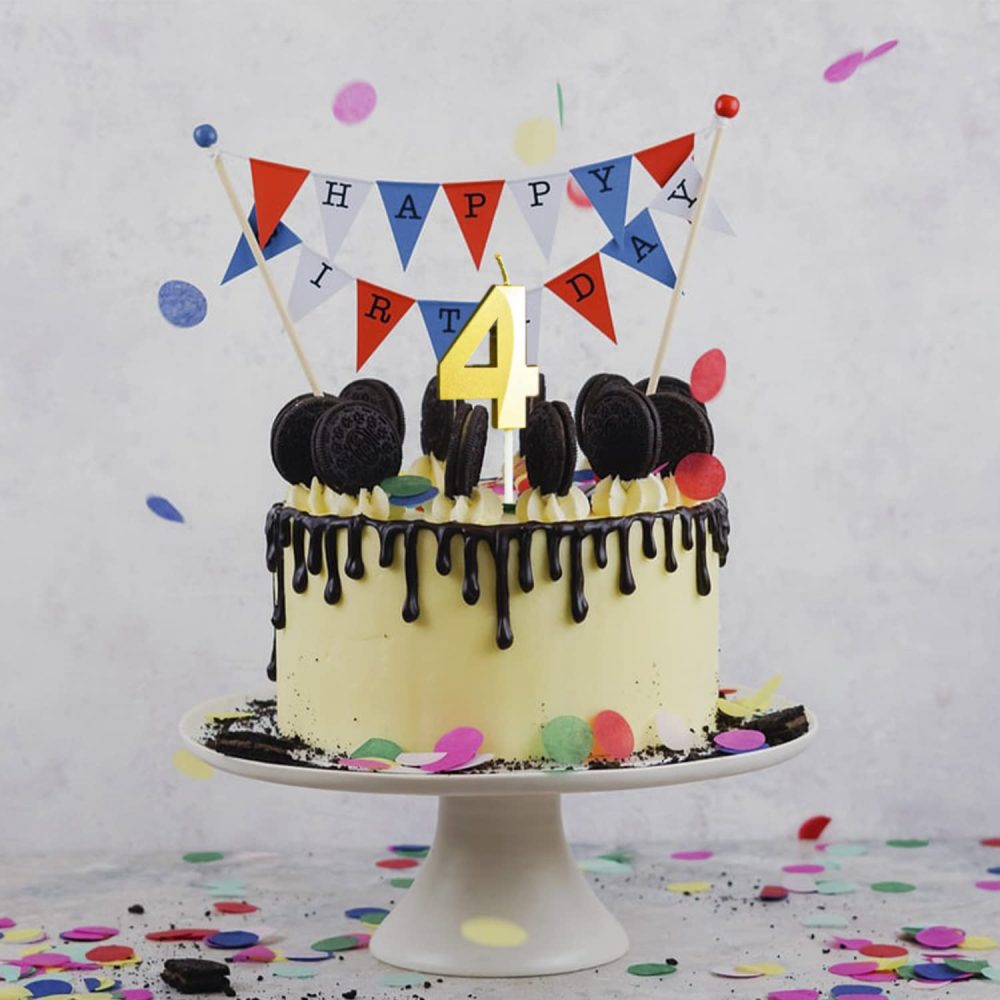 Golden Glitter 3D Number Candles - Perfect for Birthday, Anniversary, Wedding, Graduation Cake (Set of 8) - Image 6
