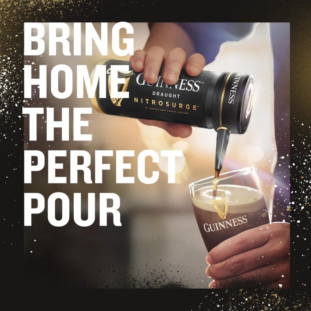 Guinness Draught Nitrosurge Device, Stout Beer, Perfect Pub Pour at Home, Rich Smooth Head & Sweetness of Malt Balanced with Hops, Cans Sold Separately, Device Only - Image 6