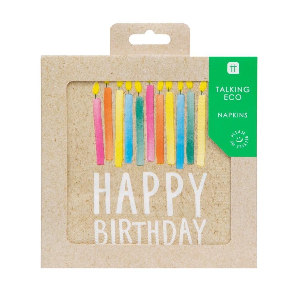 Talking Tables Pack of 20 - Size 33cm ECO Party Paper Zero Plastic on Product or Packaging Perfect Disposable Biodegradable Partyware for All Ages and Unisex, Kraft Recyclable Birthday Napkins - Image 7