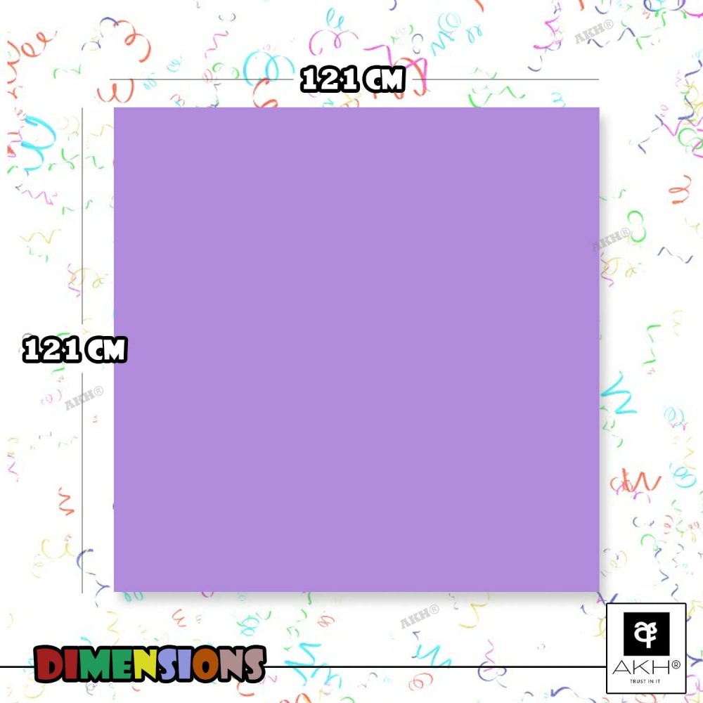 AKH® Plain Pastel Table Cloths | Pack of 2 | Colourful Plastic Table Cover Tablecloth for Wedding, Baby Shower, Birthday Party, Easter | Premium Durable All Purpose Tablecloth | 121CMx121CM (Purple) - Image 6