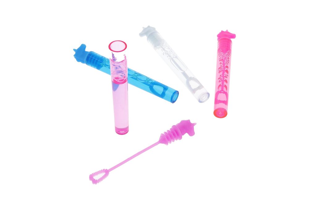 Henbrandt Unicorn Party Bubble Tubes with Wand (Pack of 12) Children's 4ml Party Bubbles Loot Bag Fillers Summer Games for Boys and Girls Kids Party Bags - Image 4