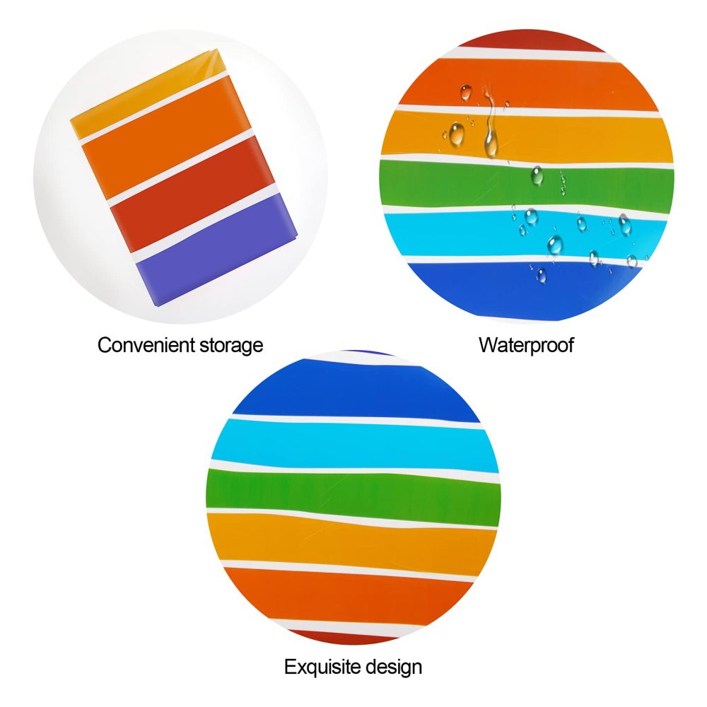 PHOGARY 3 Pack Rainbow Theme Tablecovers for Party Decoration, Disposable Plastic Rectangular Table Covers, Rainbow Parties Tablecloth Summer Beach Kids Birthday Cocktail Party Supplies - Image 4