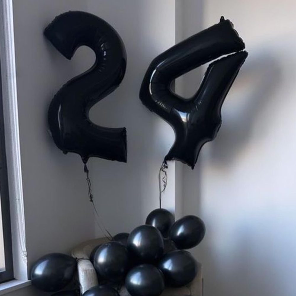 40 Inch Black 21 Number Balloons,Black 2 & 1 Mylar Foil Large Balloons,21 Big Digit Number Balloon for Boys Men 12th 21th Birthday Anniversary Party Supplies - Image 3
