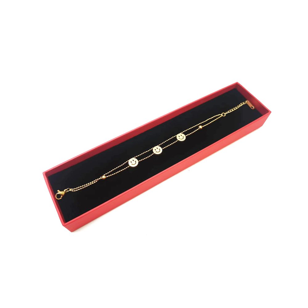 White Kraft Gift Boxes With Red Ribbon Jewellery Cardboard Small Gift Boxes With Lids For Presents Necklace Bracelet Earrings Rings Bangle Charms Wholesale Sets (Chain) - Image 3