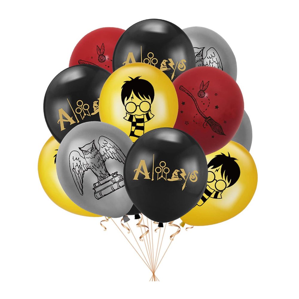 Harry Birthday Party Decorations,Party Supplies Set - Include Banner,Balloons,Cake Cupcake Toppers,Glasses,Tie.Foil Balloons for Magic Wizard School Fans Birthday Party Favors - Image 3