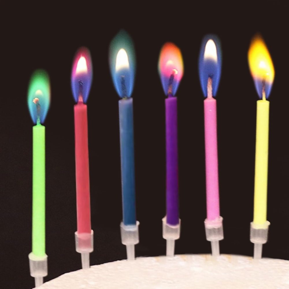 Kemladio Birthday Cake Candles Happy Birthday Candles Colorful Candles Holders Included (12, Medium) - Image 4