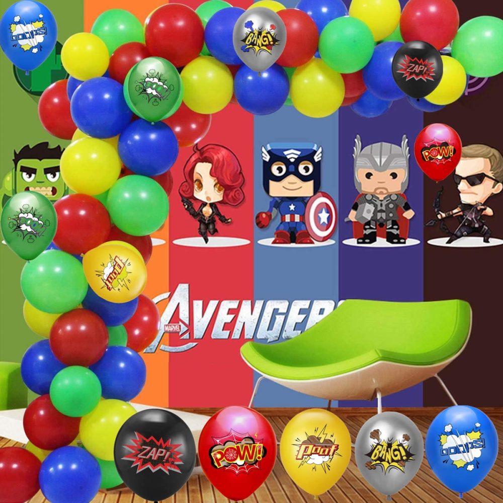 18 Pack Superhero Balloons Avenger Theme Birthday Balloons, Suitable for Superhero Themed Decorations for Children Boys Girls' Birthday Party, Superhero Funcy Dress Home Party Decorations Supplies - Image 4