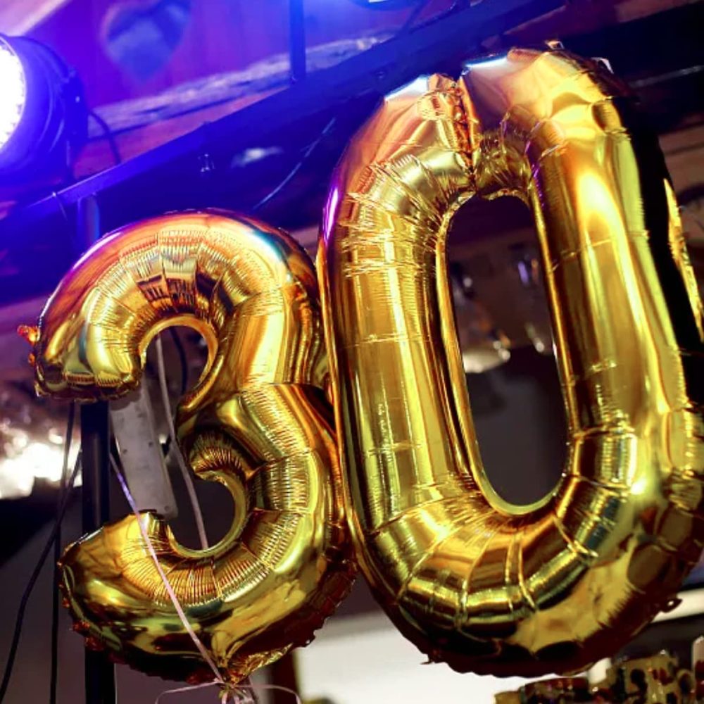 30th Number 30 Balloons 30,Gold 30 Balloon 40 Inch Giant Helium Foil Number Balloons for Boys Girls 30th Birthday Party Decor Anniversary Party Decorations Supplies - Image 3