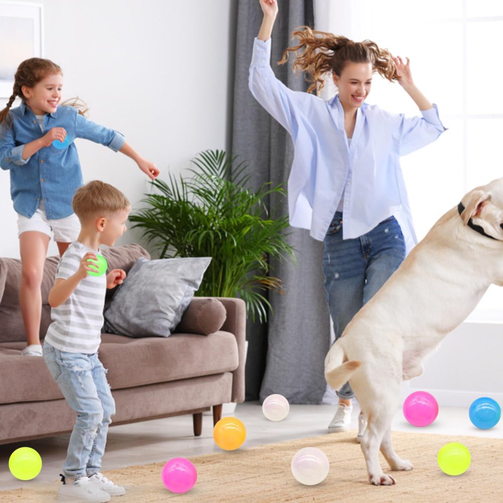 Glorbs Balls - 10 Pack Glows in the Dark Sticky Balls, Sticky Glows Balls for Ceiling, Sticky Glows Stress Balls Fidget Toys, Stress Relief Sensory Toys Sticky Ceiling Balls (Green, 4.5CM / 1.77In) - Image 7